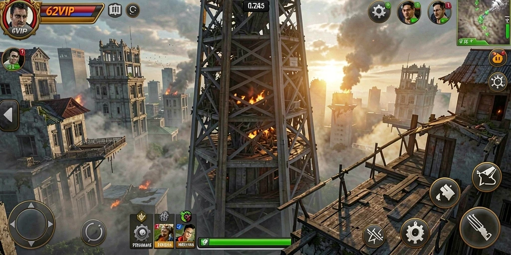 Tangkapan layar utama menunjukkan aksi menegangkan dari permainan Tower Defense.