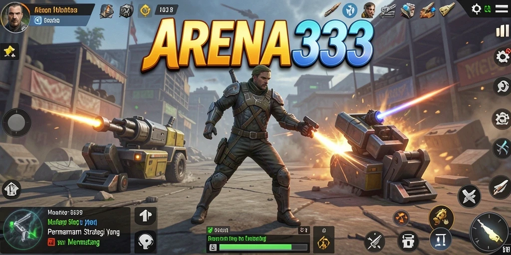 Tangkapan layar ARENA333 yang menunjukkan pertarungan strategi epik.