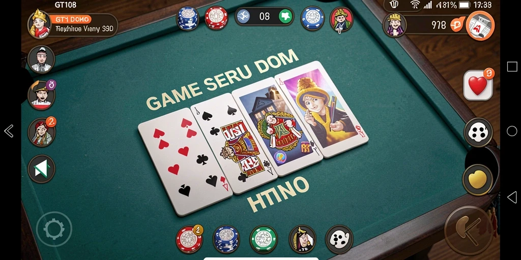 Tampilan gameplay Domino yang seru dan interaktif.
