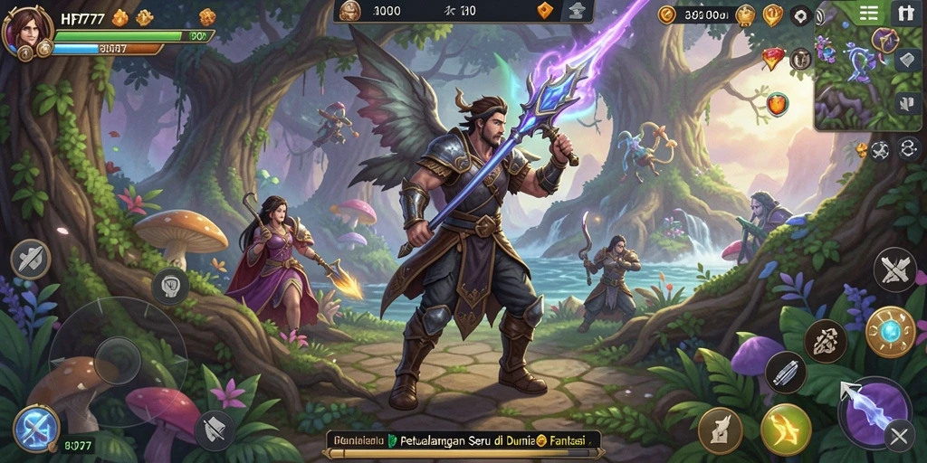 Screenshot gameplay HP777 menampilkan aksi petualangan yang seru dan mendebarkan.