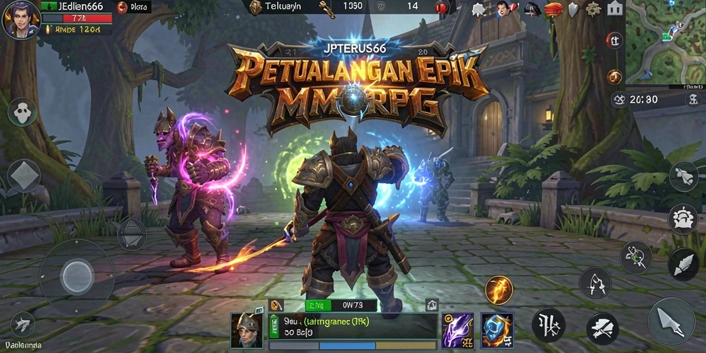 Tampilan gameplay epik dalam dunia JPTERUS66 yang fantastis.