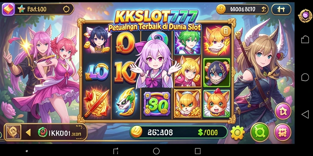 Menampilkan gameplay menarik dari KKSLOT777 dengan karakter anime.
