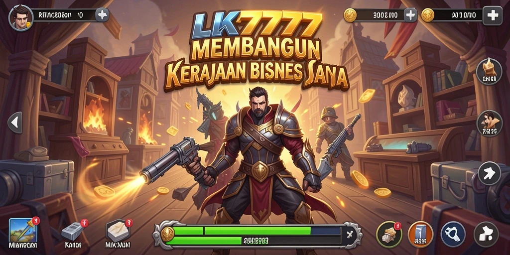Tampilan menarik dari gameplay Tycoon LK777 dengan berbagai bisnis yang berbeda.
