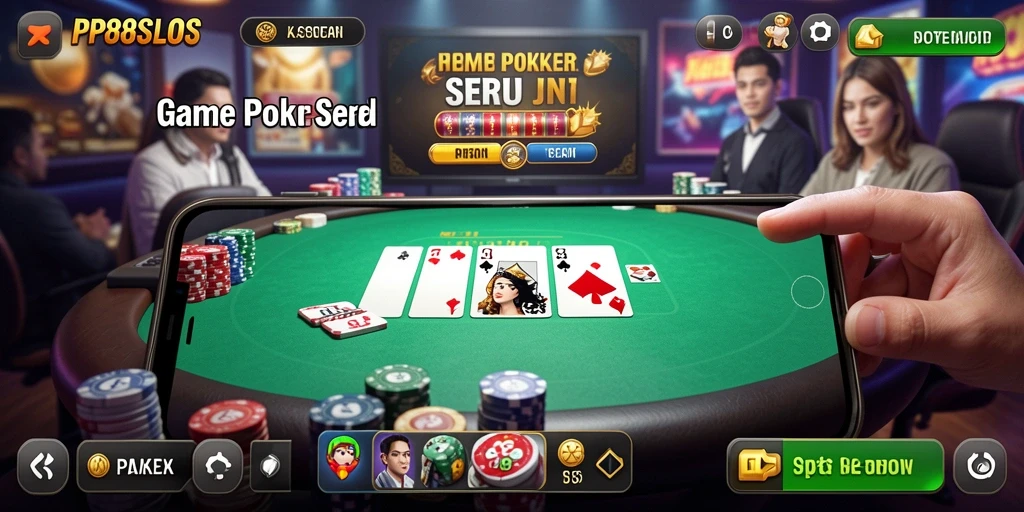 Tampilan seru dari gameplay poker di PP88SLOTS.