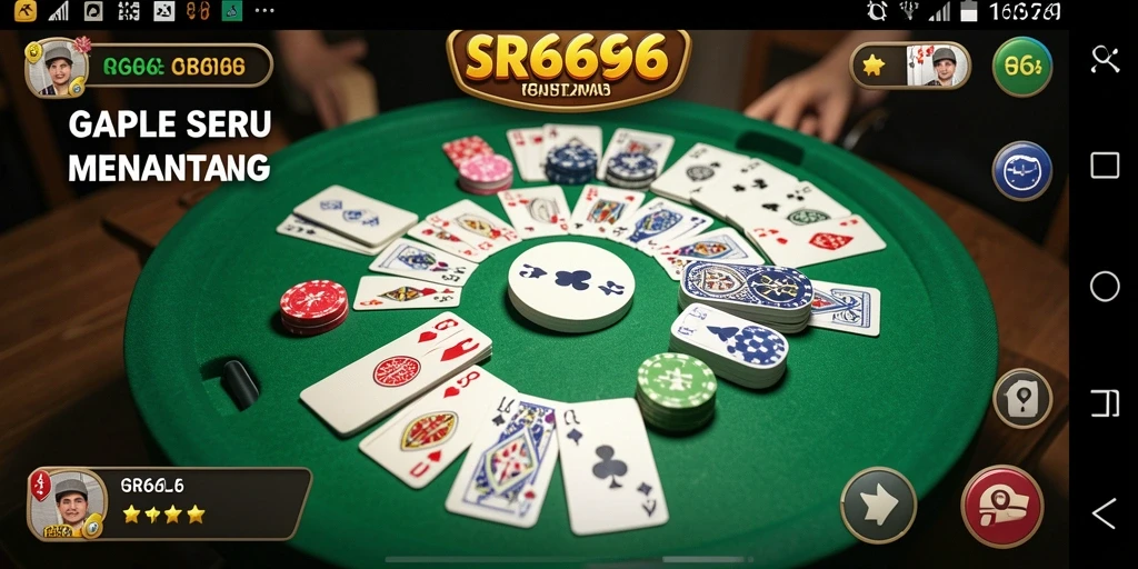 Tampilan menarik dari gameplay Gaple di SR6666.